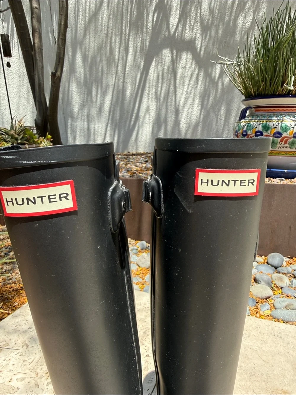 Hunter Matte Black Tall Waterproof Rain Boots